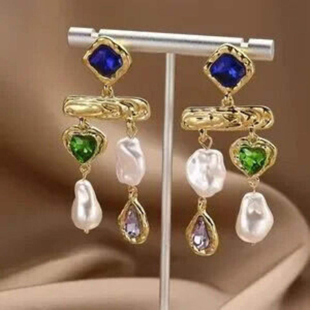Luxury Multicolor Baroque Pearl Earrings Gift Minimalist